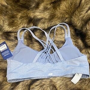Marika Light Blue Strappy Sports Bra